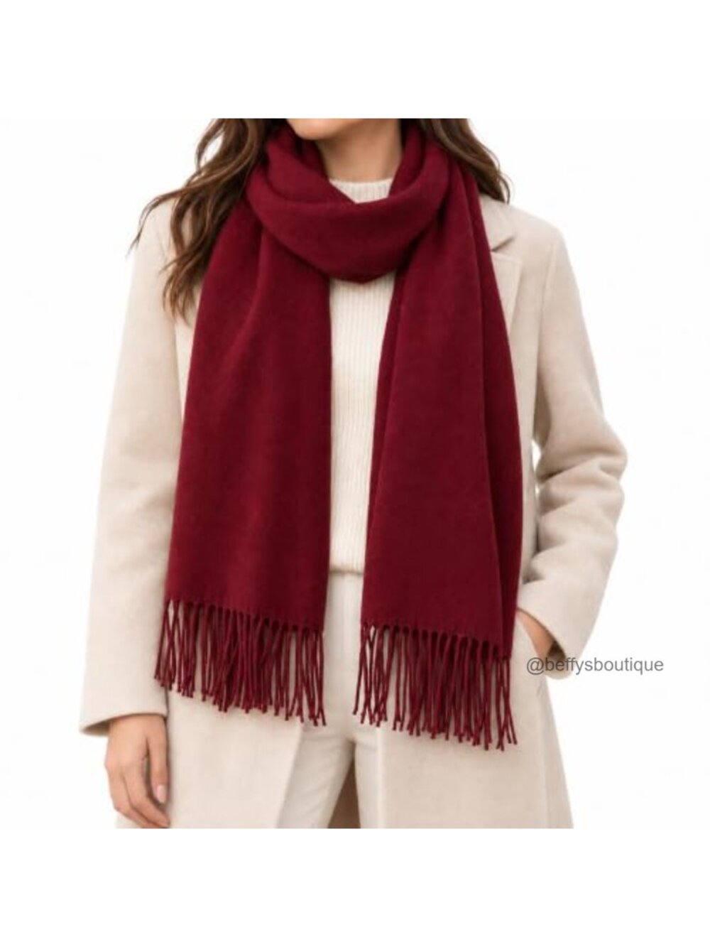 Oversized Tassel Scarf Acrylic Shawl Wrap for Fall Winter